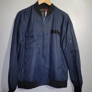 ORIGINAL Use Men's Navy Blue Nylon Cargo Tactical Jacket